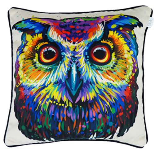 Pop Art, Owl Biscuit - (45cm x 45cm) Cushion - Image 3
